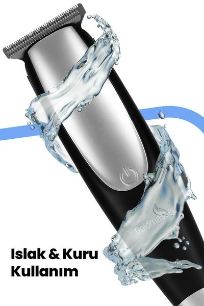 GOLDMASTER Nobby Islak Kuru 0.2 Mm Minimum Kesme Uzunluğu Yüz Saç Sakal Şekillendirme Ve Tıraş Makinesi