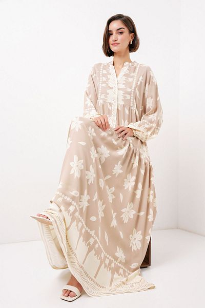 Bigdart 2423 Model Authentic Patterned Mink Dress