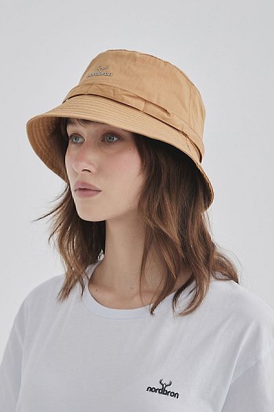 Nordbron Intre Camel Unisex Logo Καλοκαιρινό καπέλο με φαρδύ βαμβακερό εσωτερικό λεπτομερές αθλητικό κουβά