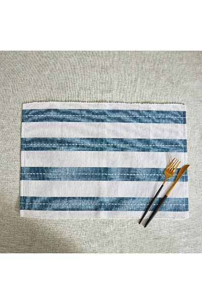 Home Box Harley Azure Ribbed Placemat - 33x45 cm