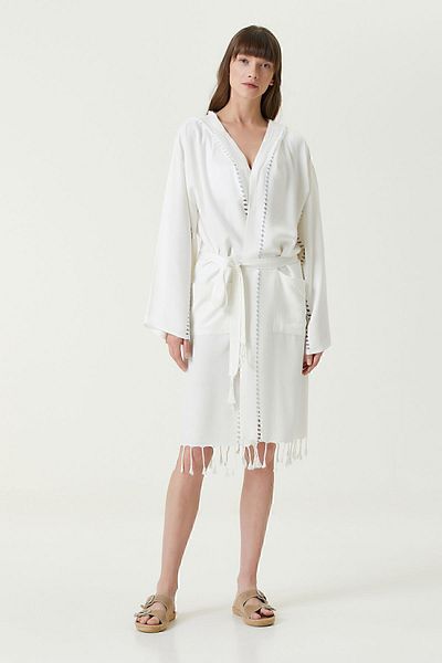 İrya Μπουρνούζι Serene Loincloth - Τυρκουάζ Πλεκτό Ανοιχτό