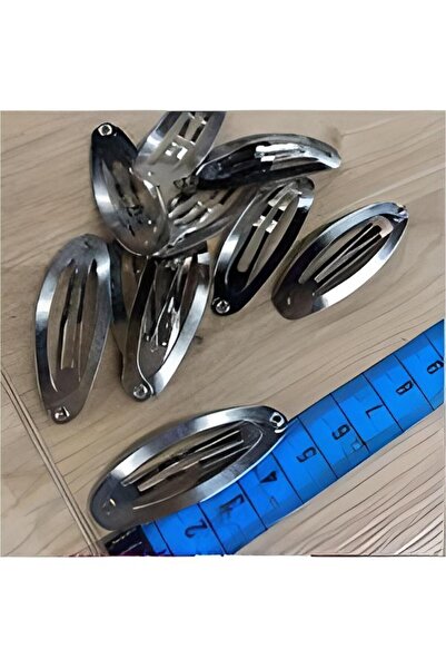 TıkTık AL 5 Cm Gümüş Klipsli Çıt Çıt Toka Aparatı - Metal Çıt Çıt Toka Aparatı - 40 Adet