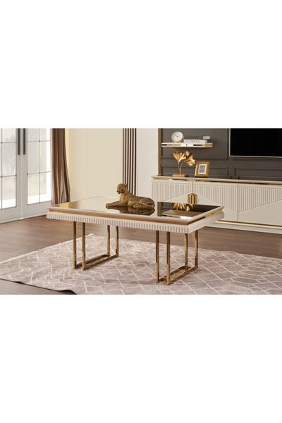 CaddeYıldız Maya Ekru Orta Sehpa