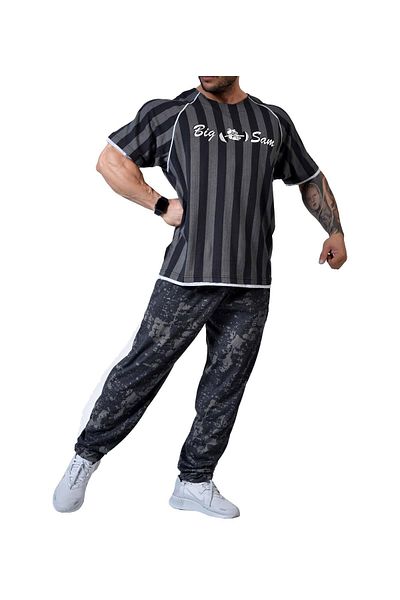 Big Sam Oıdschool Rag Top Bodybuilding Training T-Shirt 3164