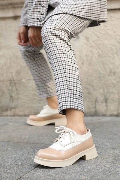 NILUFARR Pantofi de damă casual Rachel Beige din piele naturală