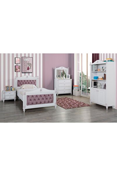CaddeYıldız White Romantic 4 Kapılı Genç Odası