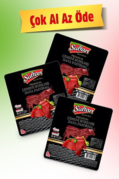 SULTAN ET Sultan Dilimli Pastırma 100 gr 3adet