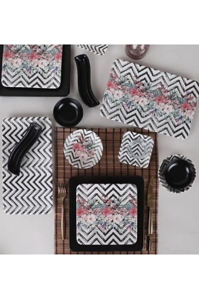Keramika Breakfast Set for 6 People, 41 Pieces