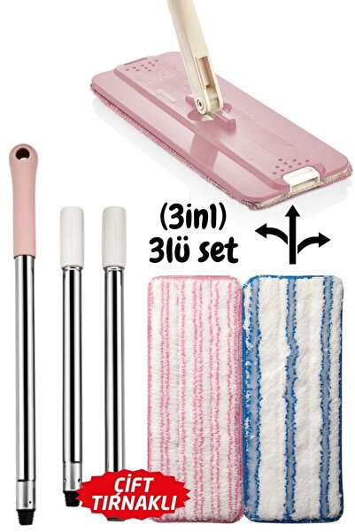 VİP AHMET Mop Palet(bezli), Mop Sopası Ve 2li Mop Bezi