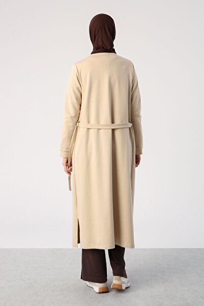 ALLDAY Μπεζ01 Ζακέτα Ζακέτα με λαιμόκοψη μακρύ