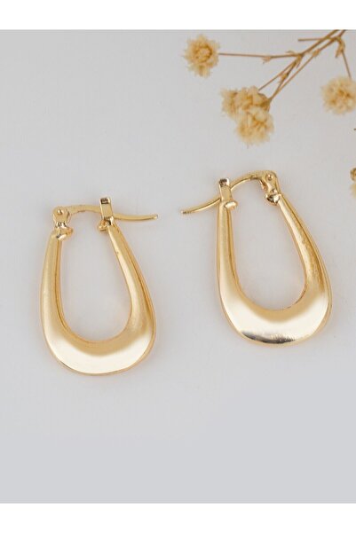 MRK Vintage Oval Halka Gold Kadın Küpe