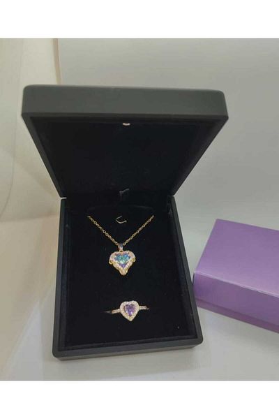 HKN AVM ACCESSORİES Adjustable Cut Ocean Necklace - Ring in Light Box, Serious Relationship Design