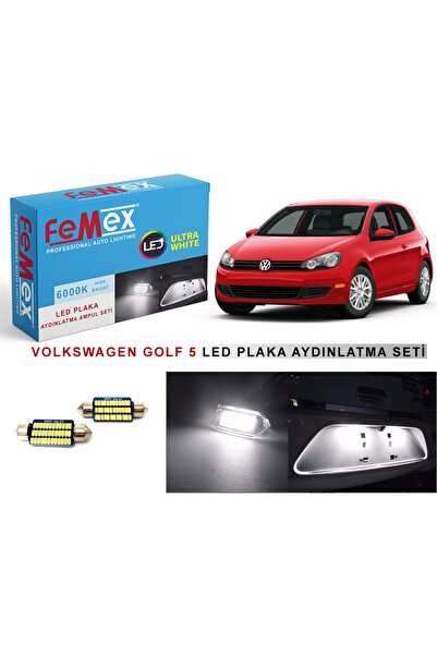 FEMEX Volkswagen Golf5 Led Plaka Aydınlatma Ampul Seti Parlak Beyaz