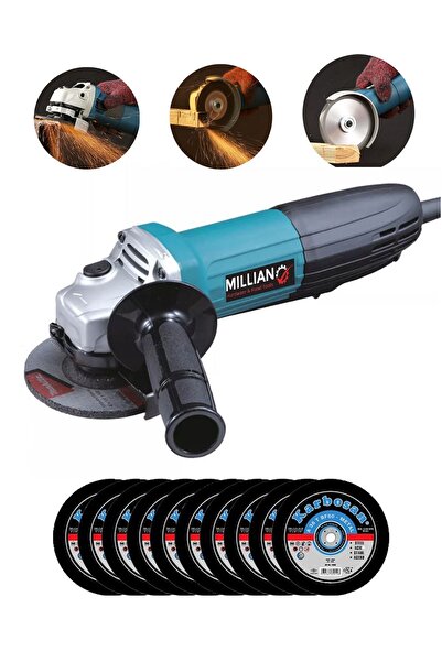 Millian 3800 Watt 115-125 Mm Tam Profesyonel Bakır Sargılı Spiral Taşlama Mak...