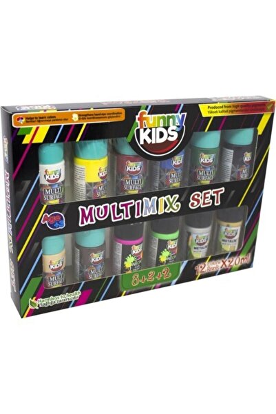 Rich Funny Kids Multimix Akrilik Boya 12 Renk Set 20 ml