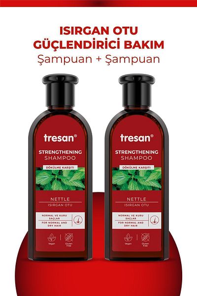 Tresan 300 ml 2-Pack Nettle Care Shampoo - Normal and Dry Hair