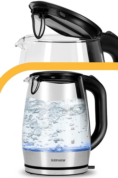 GOLDMASTER Aquarine 1.7 Lt Lighted Glass Kettle Water Heater