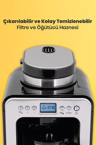 GOLDMASTER Orginal Klass 2 In 1 Programmable Fully Automatic Filter Coffee Machine with Grinder
