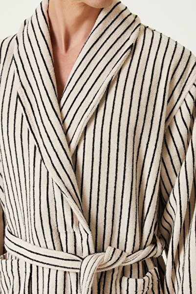 İrya Men's Bathrobe - Yarn Dyed, 100% Cotton