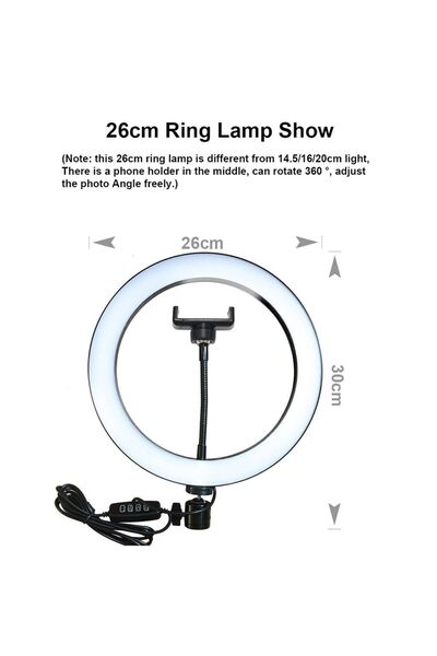 LESGO Ring Light Youtuber Tiktok Çekim Halka Işıklı Telefon Tutucu Makyaj Işı...