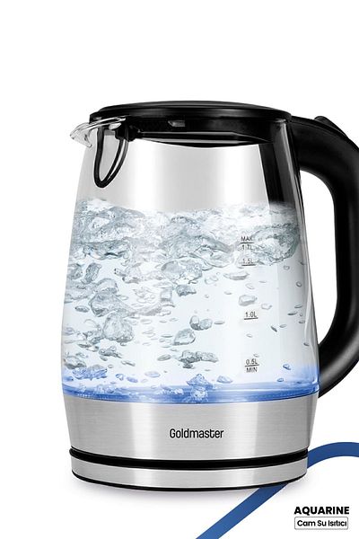 GOLDMASTER Aquarine 1.7 Lt Lighted Glass Kettle Water Heater