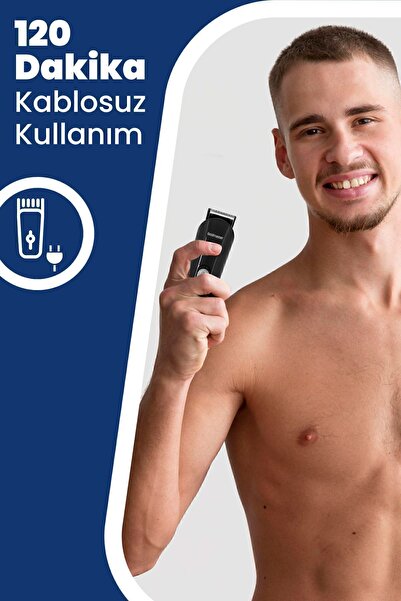 GOLDMASTER Filinta 9 In 1 Standlı Kablolu Kablosuz Hızlı Şarj GM-7171 Erkek Bakım Seti ve Tıraş Makinesi