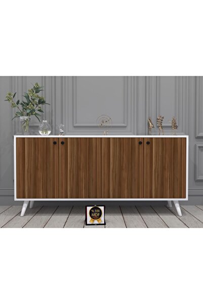 KONAK EV EŞYALARI Espino Konsol,TV Ünitesi,Dekoratif Dolap,Vitrin,%100 MDF,Ko...