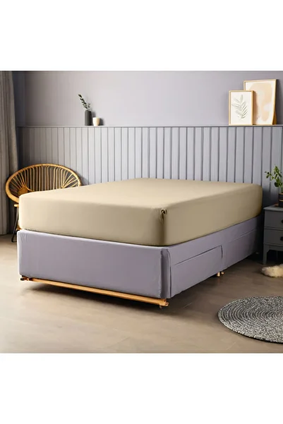 Sabia Organic 100% Cotton Single Fitted Sheet - 80X200Cm 30cm Height (62 Strings)