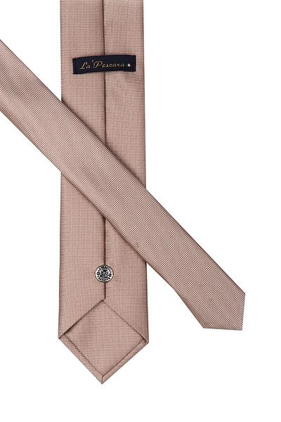 Kravatkolik Beige Dot Pattern Slim Tie Sk7584