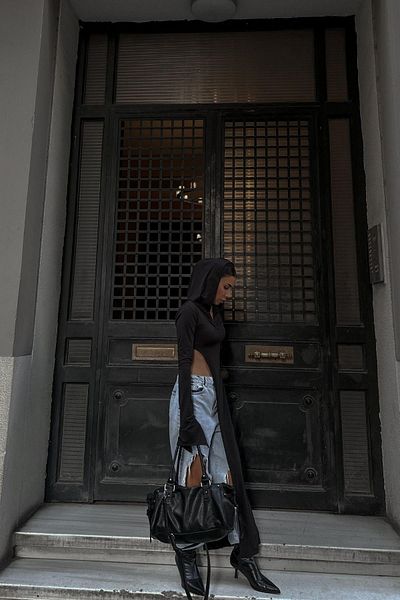 Gülşah Evecen Candy Asymmetrical Hooded Tunic