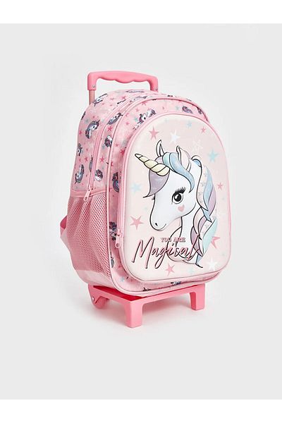 LC Waikiki Cent Trade Lcw Accessories Geantă pentru racletă pentru fete cu imprimeu cal roz