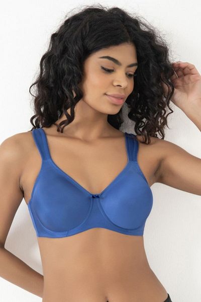 MOONLİGHT 2119 Saks Blue Minimizer Gathering Bra (BALENLI)