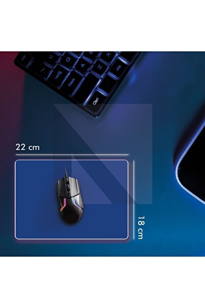 Active Team MP05 - 22x18 Small Mavi Gaming Mousepad | Kaymaz Taban, Oyuncu Gamepad, Ev, Ofis, Oyun