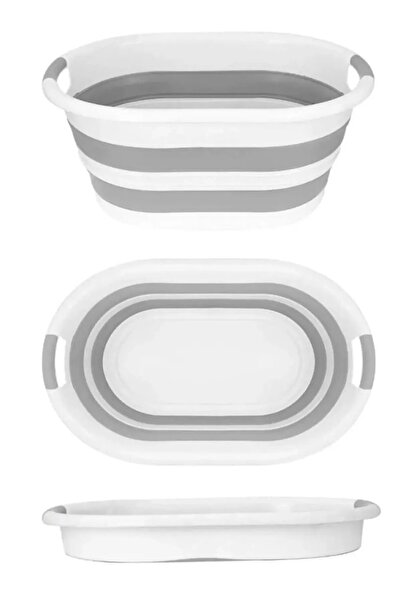 Miami Home Mini Katlanır Set 3lü Set - Çamaşır Sepeti 25 Lt - Kova 6 Lt - Maşrapa 1 Lt