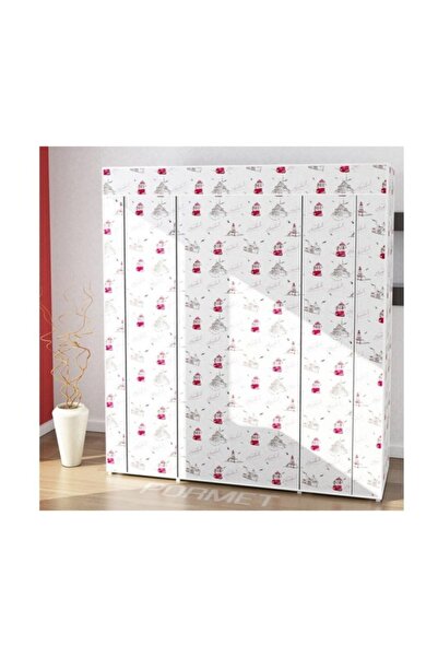 PORMET Güçlendirilmiş Çelik Yapım Çelik Metal Profil Bez Dolap Istanbul Desenli