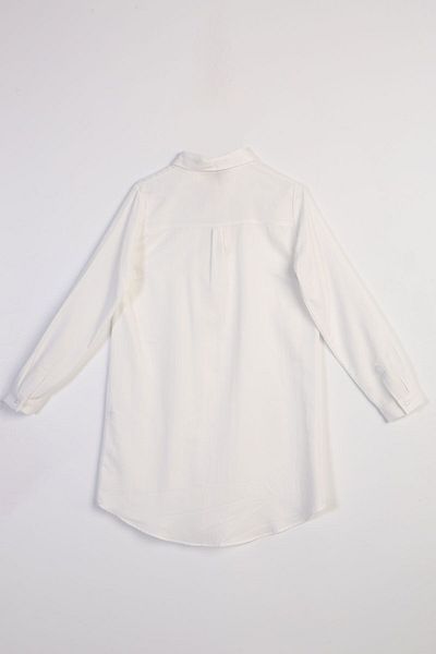 ALLDAY Εκρού Basic Hidden Placket Πουκάμισο Tunic