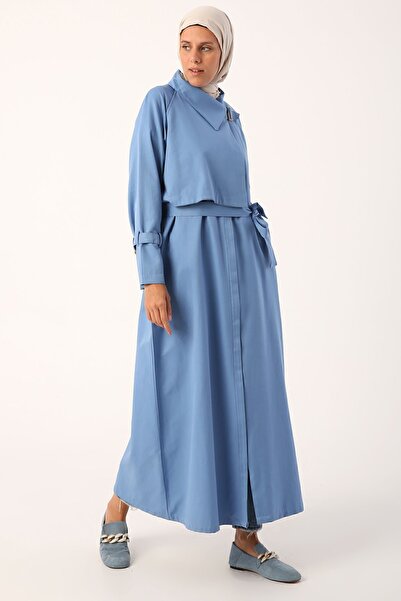 ALLDAY Tmavě modrá větrovka Abaya s páskem na zip