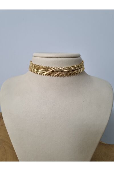 AntiqueMiyuki MİYUKİ BALIK SIRTI CHOKER KOLYE