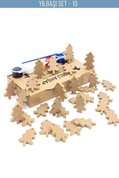 na neşeli ahşap Yılbaşı süsü çocuk okul öncesi etkinlik Yılbaşı ağacı dekoru ...