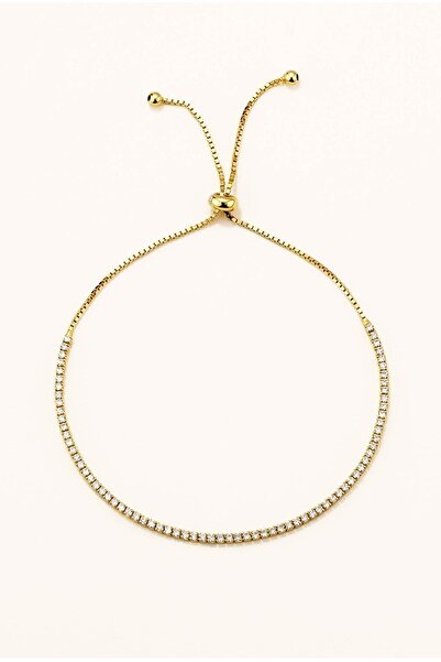 Marie Claire 18 Ayar Altın Kaplama Gümüş Asansörlü Su Yolu Bileklik Shine Kol...