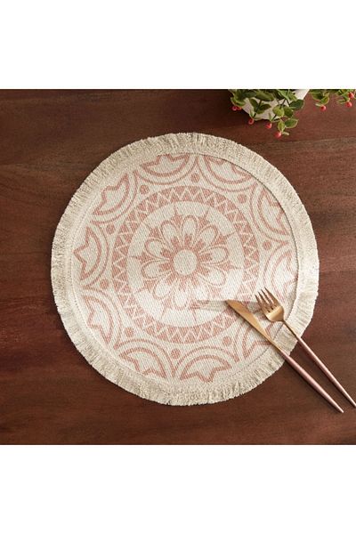 Home Box Garga Printed Polyester and Cotton Placemat - 38 cm
