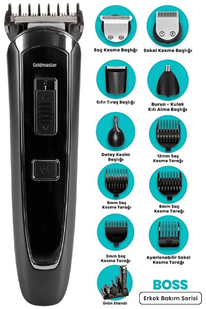 GOLDMASTER Boss Gm-8192 10 In 1 Erkek Bakım Seti