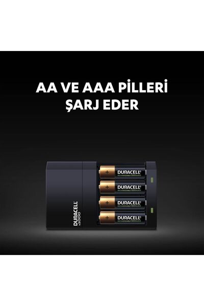 Duracell Cef 14 Şarj Aleti + 2'şer Adet Aa Ve Aaa Pil ( 4 Saat Şarj Cihazı, 1 Adet)