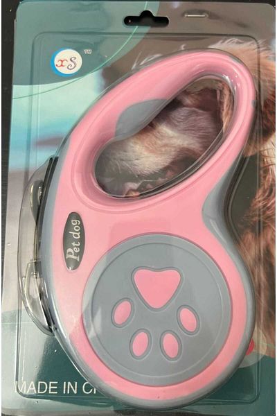 Dalian Home 5 Mt Pink Pet Pattern Luxury Walking Leash - Automatic Retractable