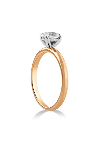 Keops Pırlanta E Renk 0.30 Karat Oval Pırlanta Tektaş Yüzük - Hrd Sertifikalı