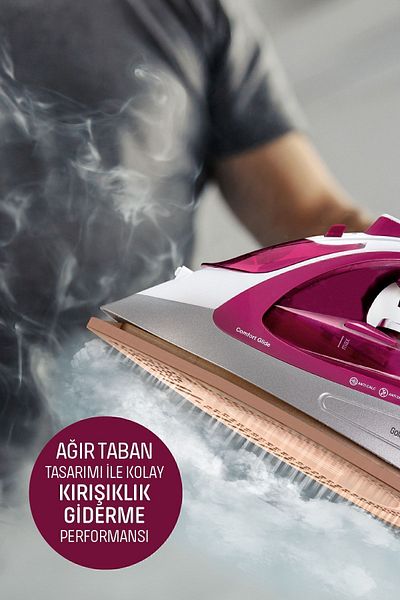 GOLDMASTER Masterjet 2600 Watt Ceramic Heavy Base Technology Easy to Wrinkle Removal 180 gr Shock Steam Iron