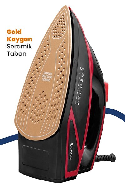 GOLDMASTER Projet 2600 Watt 160 Gr Shock Steam Iron with Ceramic Base