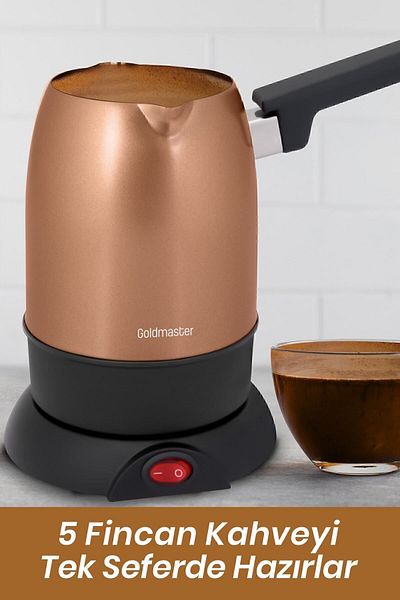 GOLDMASTER Foam Gold Double Mouth Electric Coffee Pot