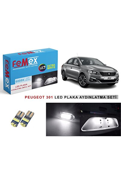 FEMEX Peugeot 301 LED Plaka Aydınlatma Ampul Seti FEMEX Parlak Beyaz