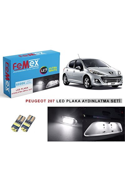 FEMEX Peugeot 207 LED Plaka Aydınlatma Ampul Seti FEMEX Parlak Beyaz
